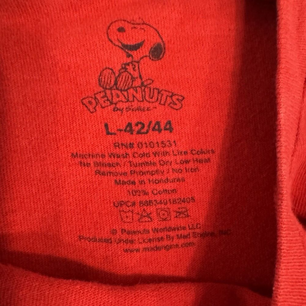 Charlie‎ Brown Pardon My Swag Peanuts Red Mens T Shirt Sz L Tee - Picture 3 of 6